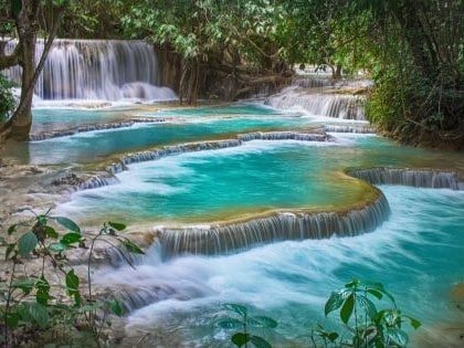 Khuang Si Waterfall, Lubang Prabang, Laos