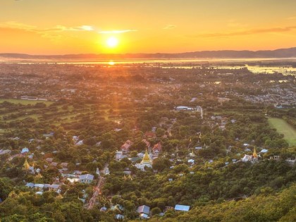 View from Mandalay Hill in the evening