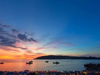 Sunset Kota Kinabalu harbour