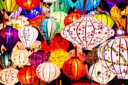 Asian Lantern Lamps in different colors