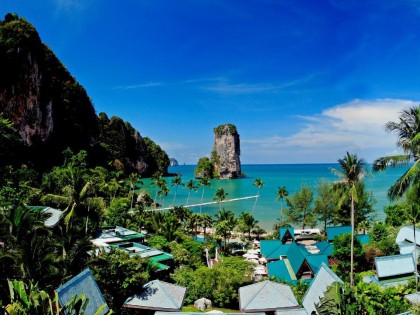 View over Beach and Bay Krabi
