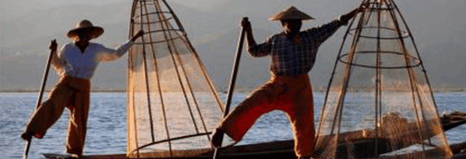 Fishermen at Inle Lake Shan State Myanmar