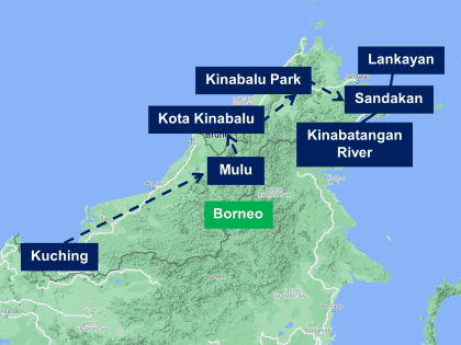 Map Great Borneo Adventure