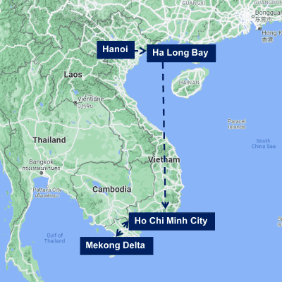 Map Vietnam Highlights