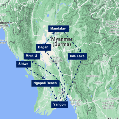 Map Kingdoms of Myanmar