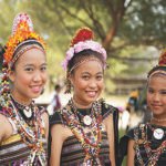 Rungus Ethnic Wearing Traditional Costume, Kudat, Sabah