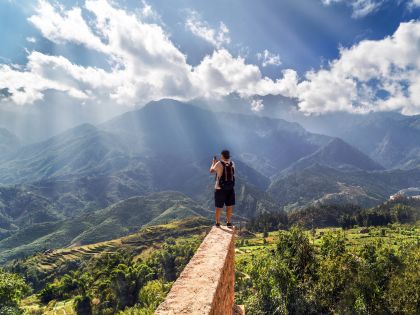 Landscape mountain of Lao cai province northern Vietnam