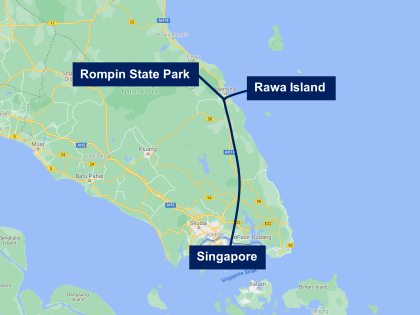Singapore Rompin Rawa map