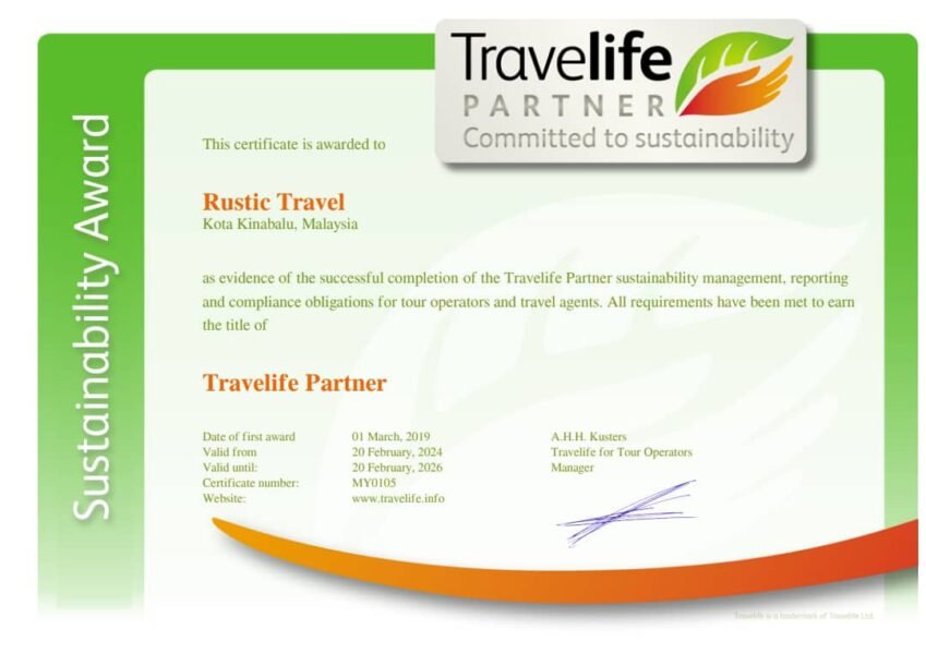 Rustic Travel Travelife Certification 2024-26