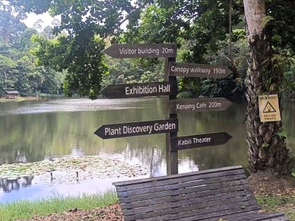 Sign board, Rainforest Discovery Centre