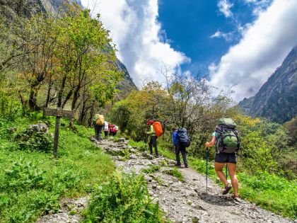 Annapurna Base Camp trek route, Nepal.