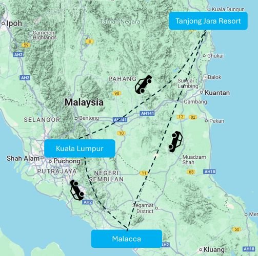 Map of Tour