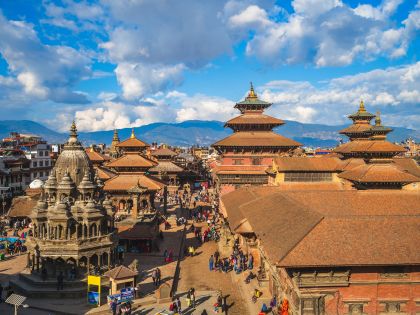 Scenery of Patan Durbar Square at Kathmandu, Nepal